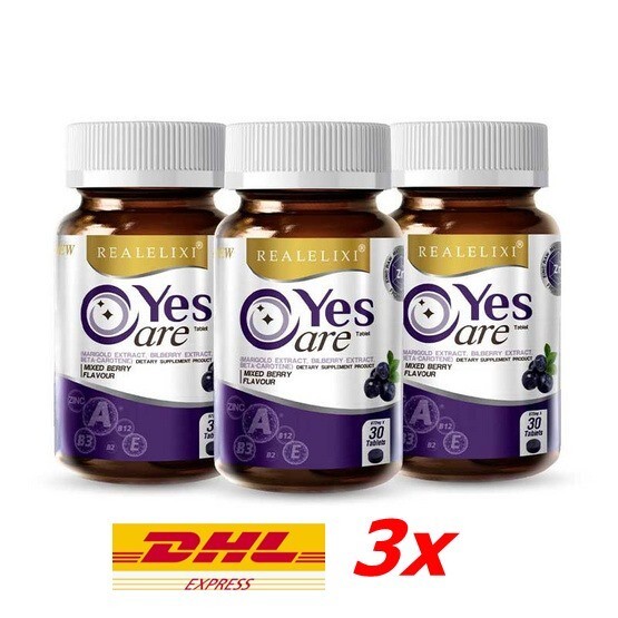 3x Real Elixir Yes Care supplements from marigold flower extracts 30 tablets