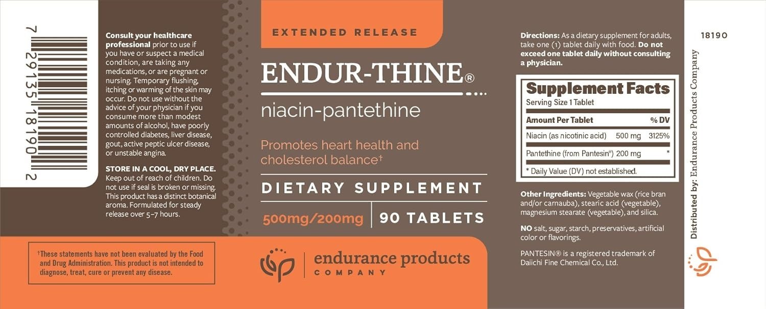 500mg Heart & Liver Health Tablets – Effective Niacin with Pantethine Boost