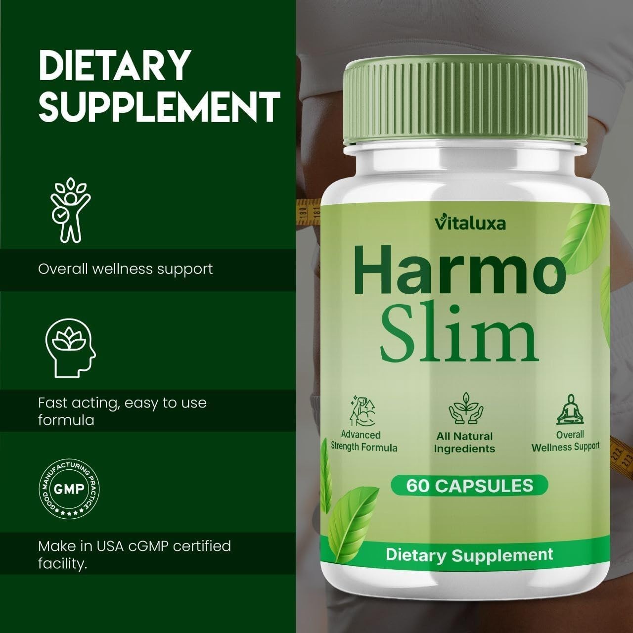 (5 Pack) Harmo Slim Weight Loss Pill Advanced Fat Burning Formula (300 Capsules)