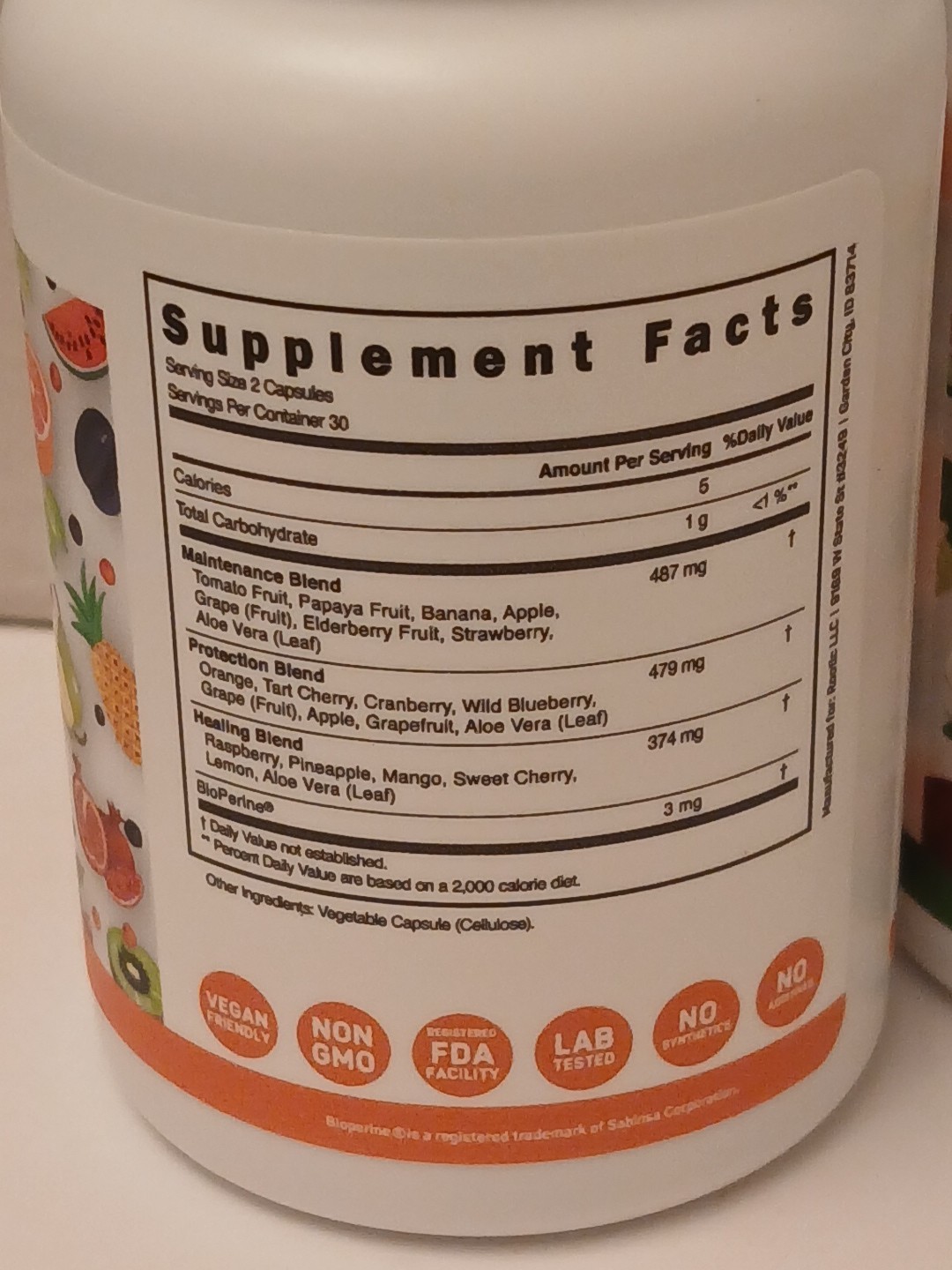 Fruits and Veggies Supplement Powerfull Blend of 39 Whole Fruits and Veggies