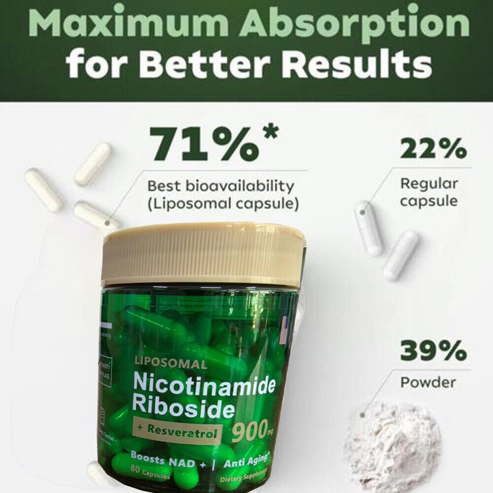 NAD+Supplement for Anti-Aging Energy Focus&Nicotinamide Riboside Resveratrol