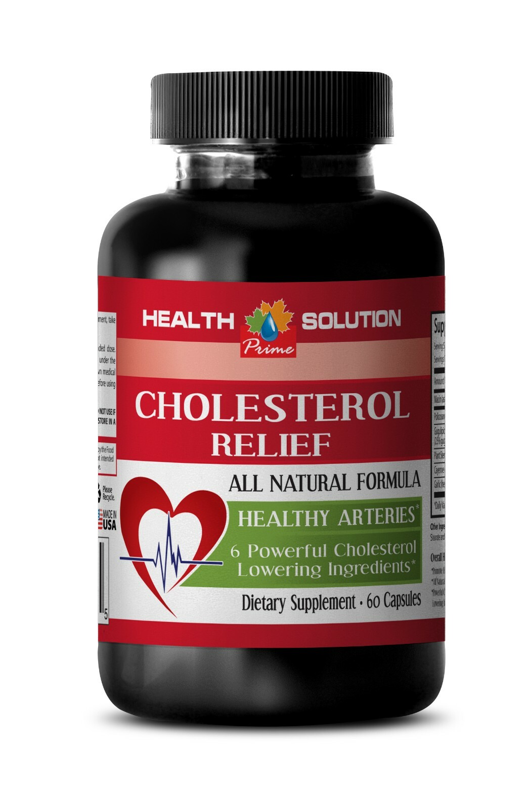 Policosanol with Gugulipid Cholesterol Lowering Supplement (60 Caps. 1 Bottle)