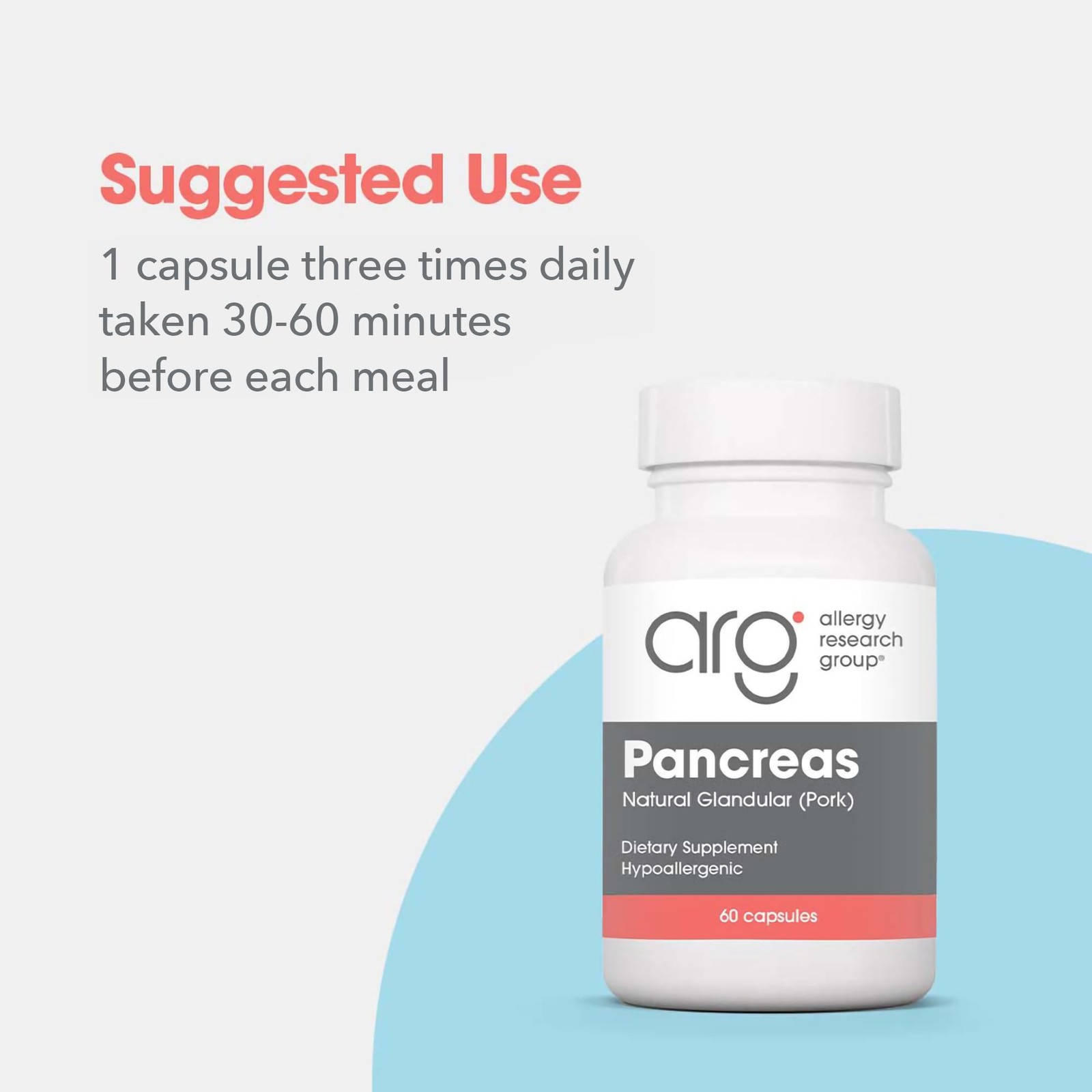 Allergy Research Group ARG Pancreas Natural Glandular Supports Healthy Pancr…