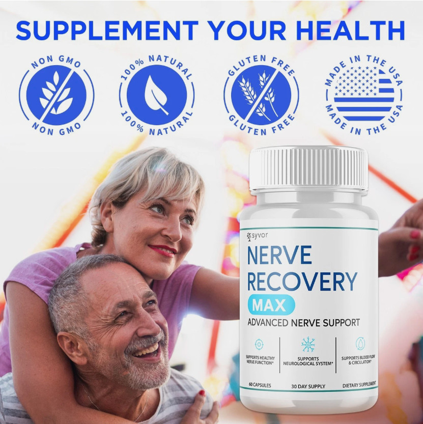 (3 Nerve 180 Pack) Recovery Max Nootropic Supplement All Natural Formula Capsule