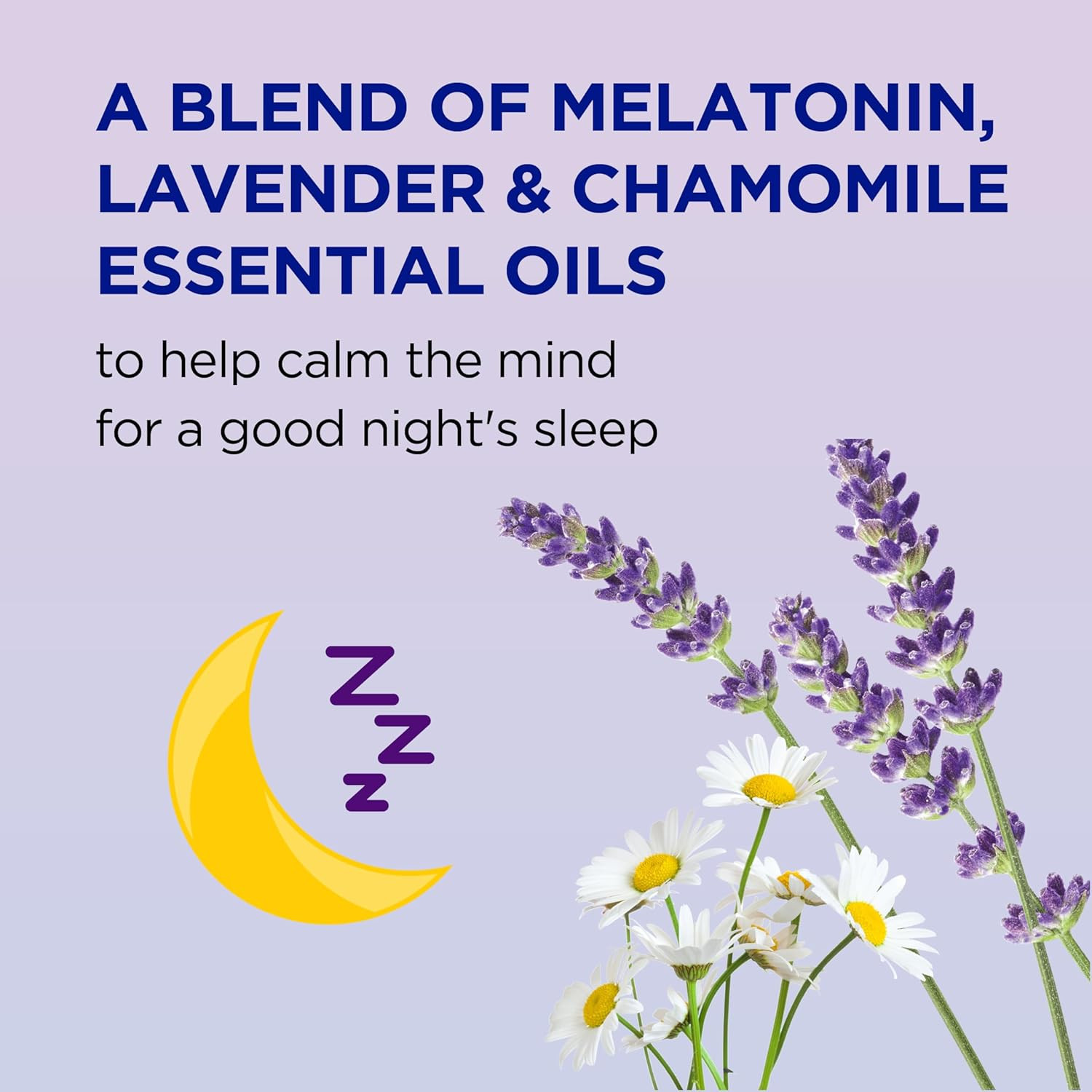 Calm Blend Spray with Melatonin, Lavender & Chamomile Essential Oils, 6 Fl Oz (P