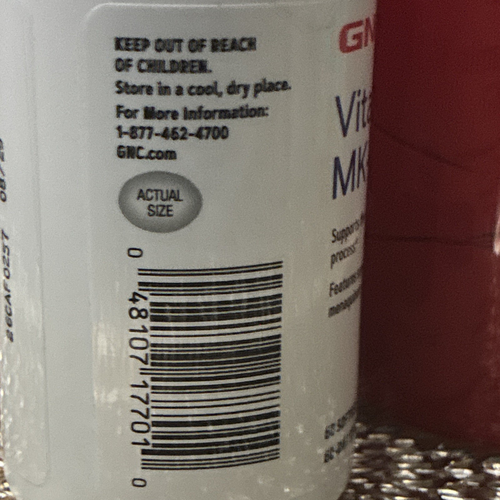 GNC Vitamin K-2 MK-7 100 mcg Bone Health Gluten-Free 60 Softgels