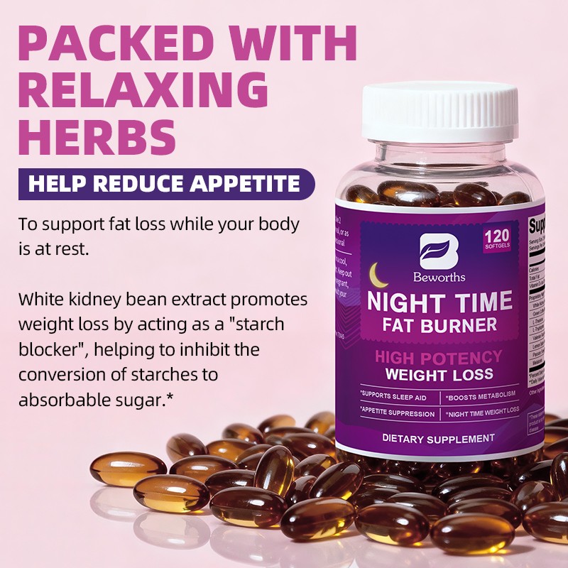 Night Time Fat Burner Supplement For Fat Burn Weight Loss Appetite Suppressant
