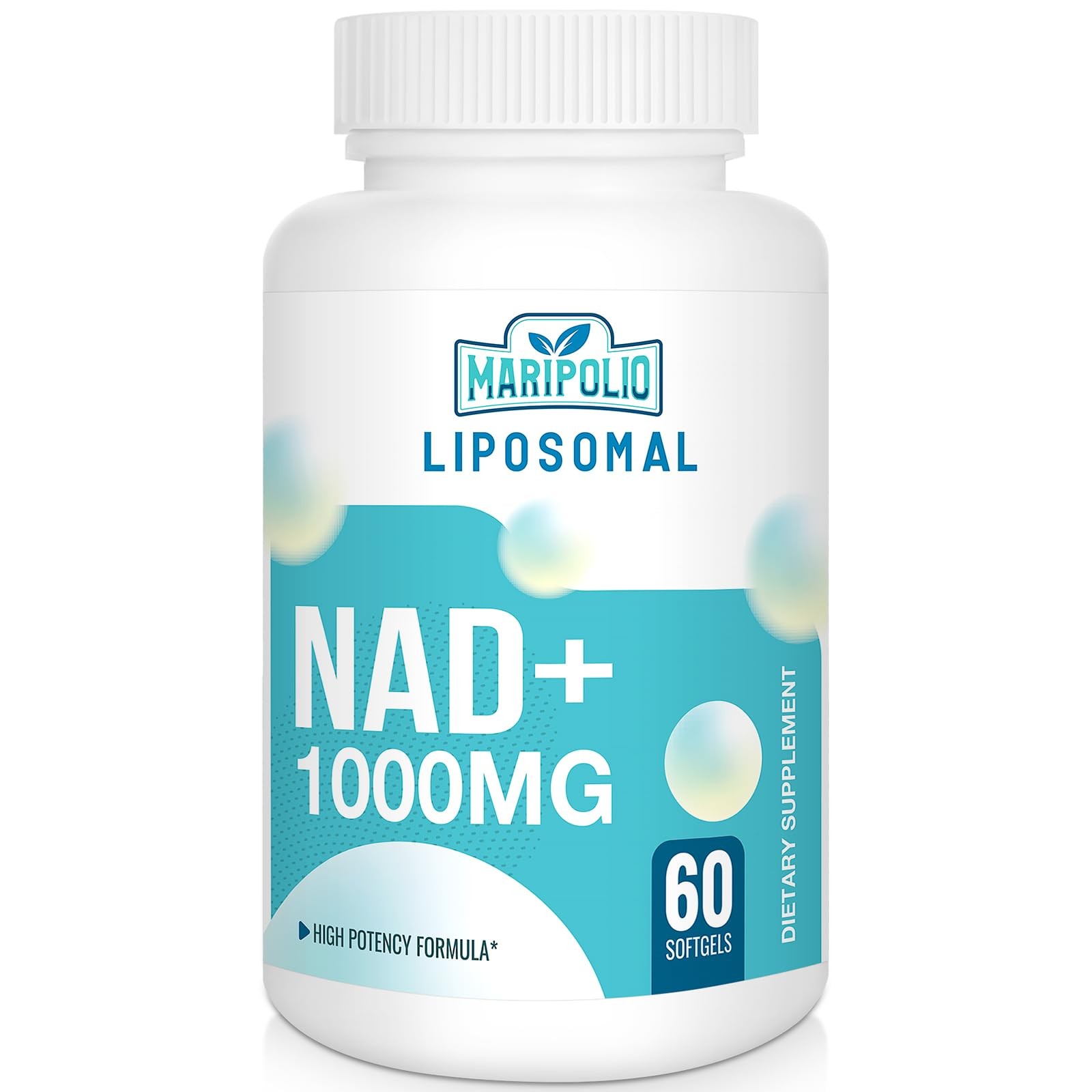 Maripolio Liposomal NAD+ 1000 mg Supplement | High Bioavailability Liposomal