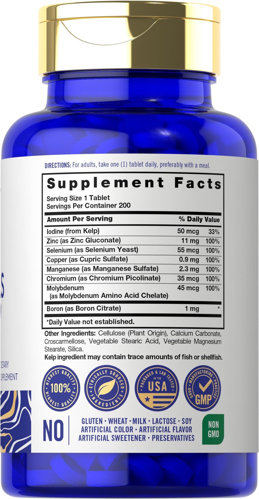 Carlyle Trace Minerals | 200 Tablets | Full Spectrum 200 Count (Pack of 1)