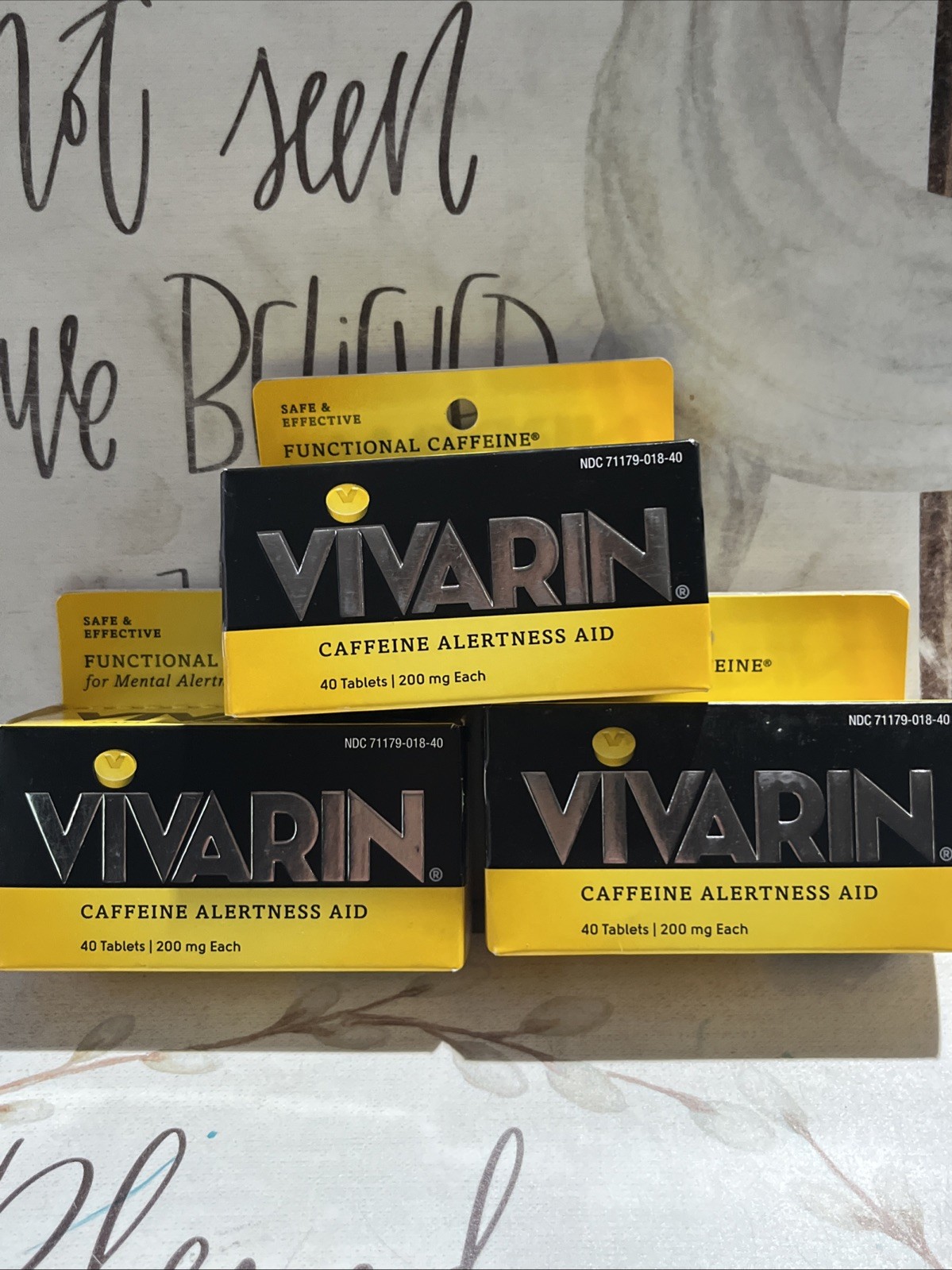 Vivarin Caffeine Alertness Aid Tablets Ct 40 Tabs (3 Pack) Exp 07/26