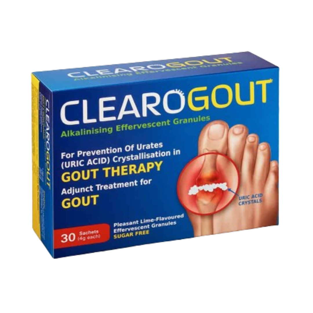 3 BOXES X 30 Sachets Live-well Clearogout Alkalinising Effervescent Granules