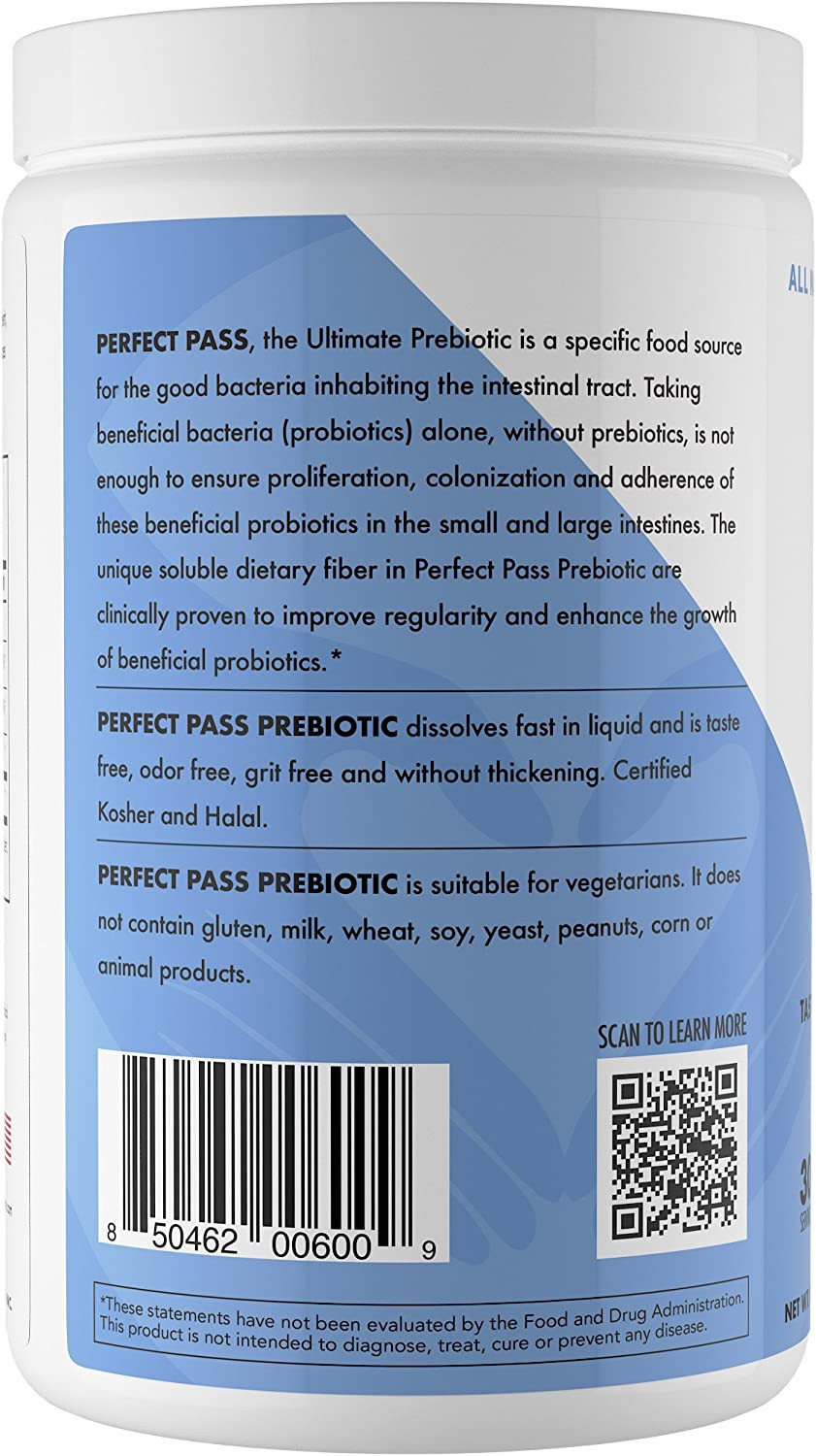 Prebiotic PHGG Partially Hydrolyzed Guar Gum 210G Powder – 100% Natural Glute…
