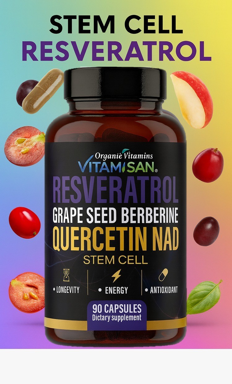 Resveratrol NAD 90 Capsules Natural Antioxidant, Anti Aging, Anti Inflammatory