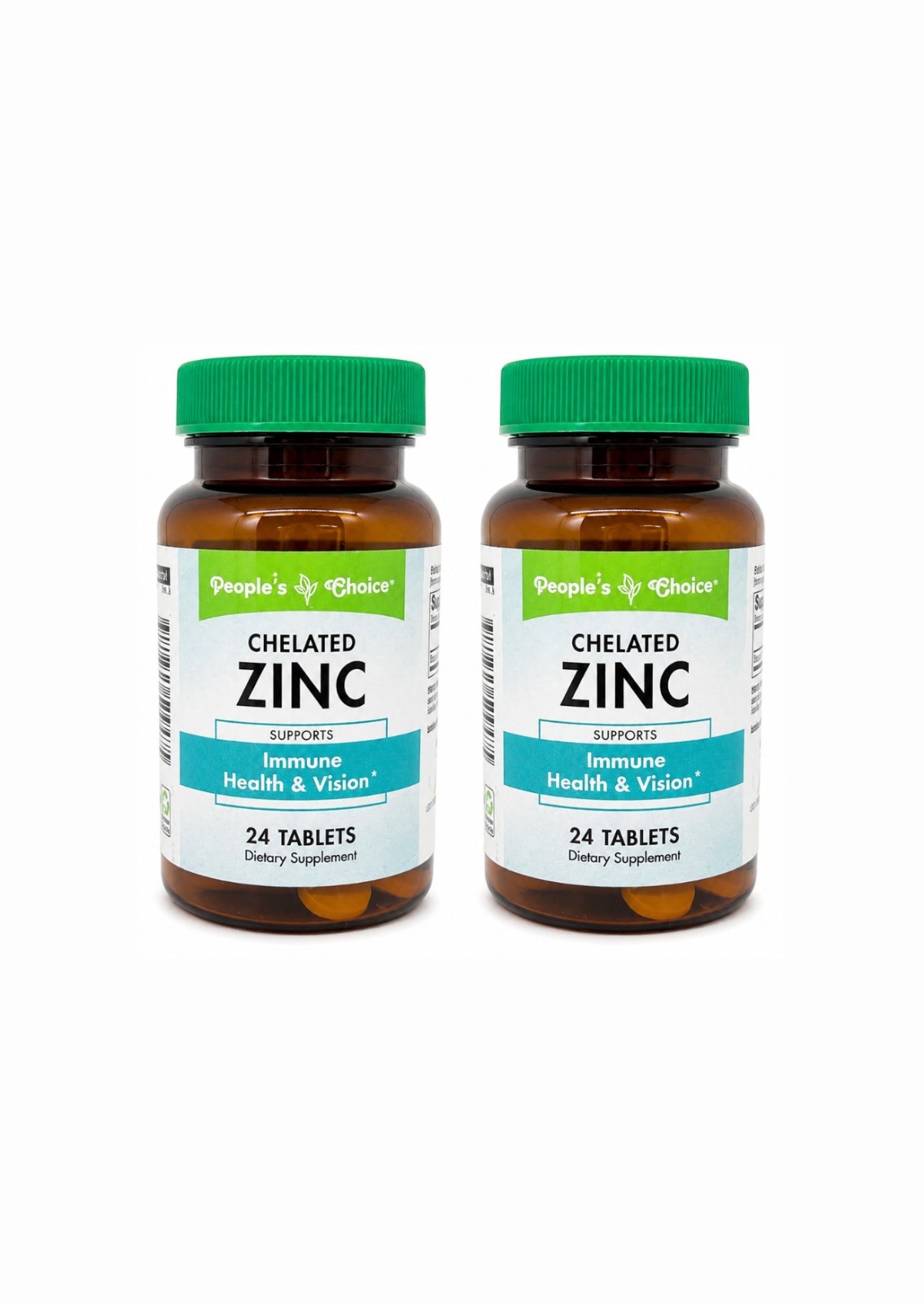 People’s Choice Chelated Zinc 24 Tablets 2 Pack Immune Health & Vision