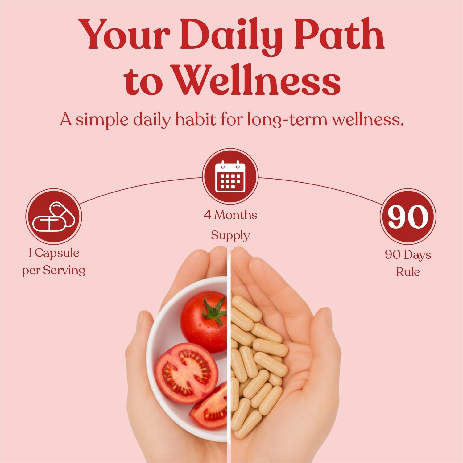 Lycopene Supplement Men 60mg Natural Tomato Extract 120 Veggie Capsules Vegan
