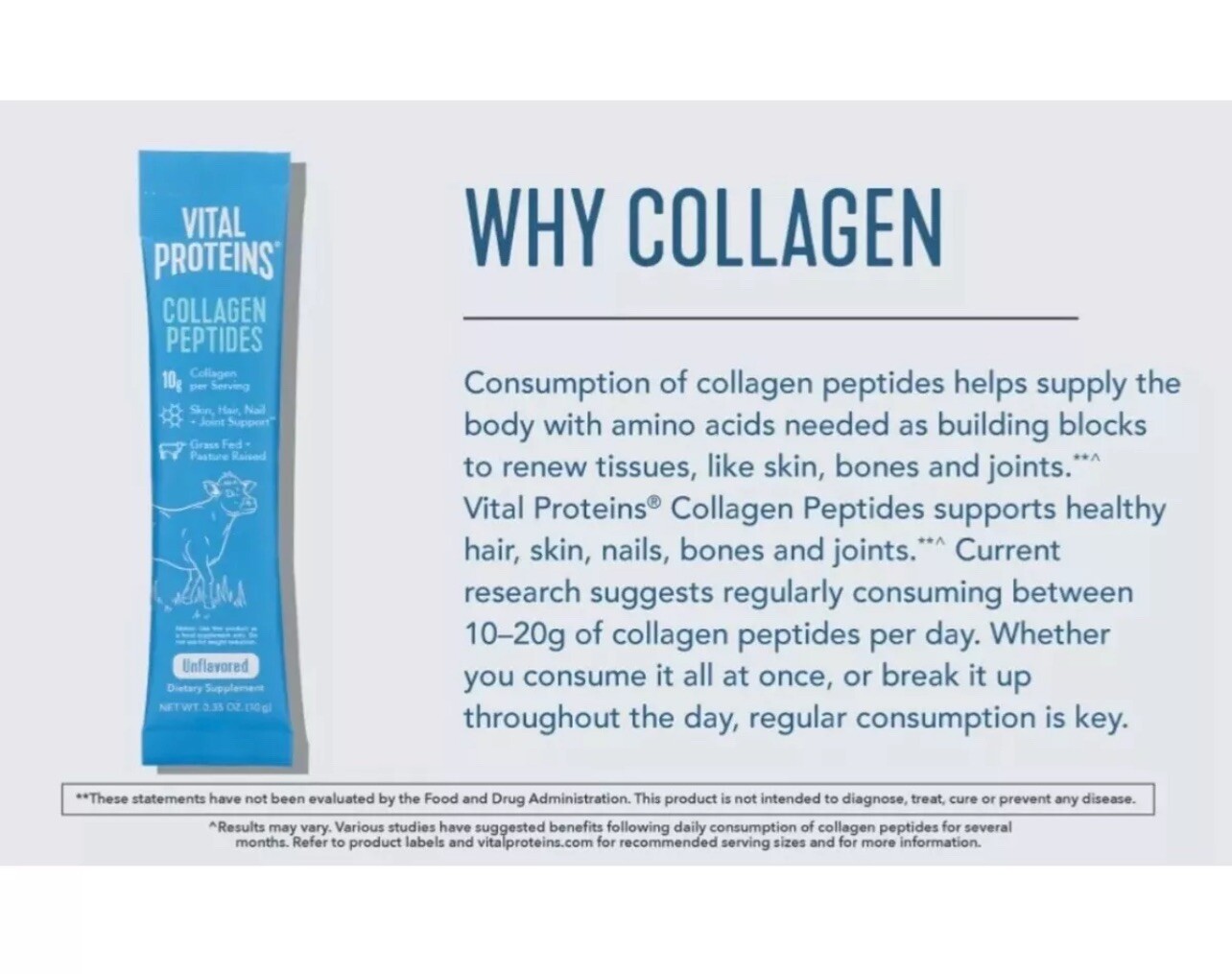 🩵 Vital Proteins Collagen Peptides Unflavored 20 Loose Packet Sticks Exp 7/28