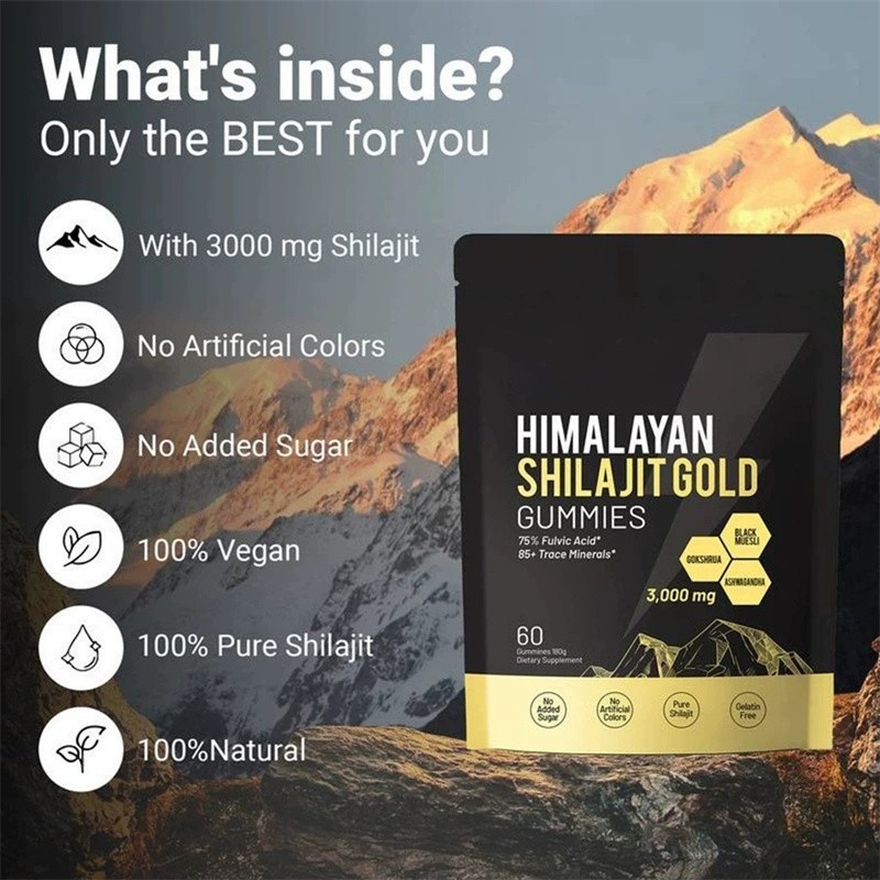 Shilajit 60 Gummies, Shilajit Micronutrient Supplement, Himalayan high-qualit…