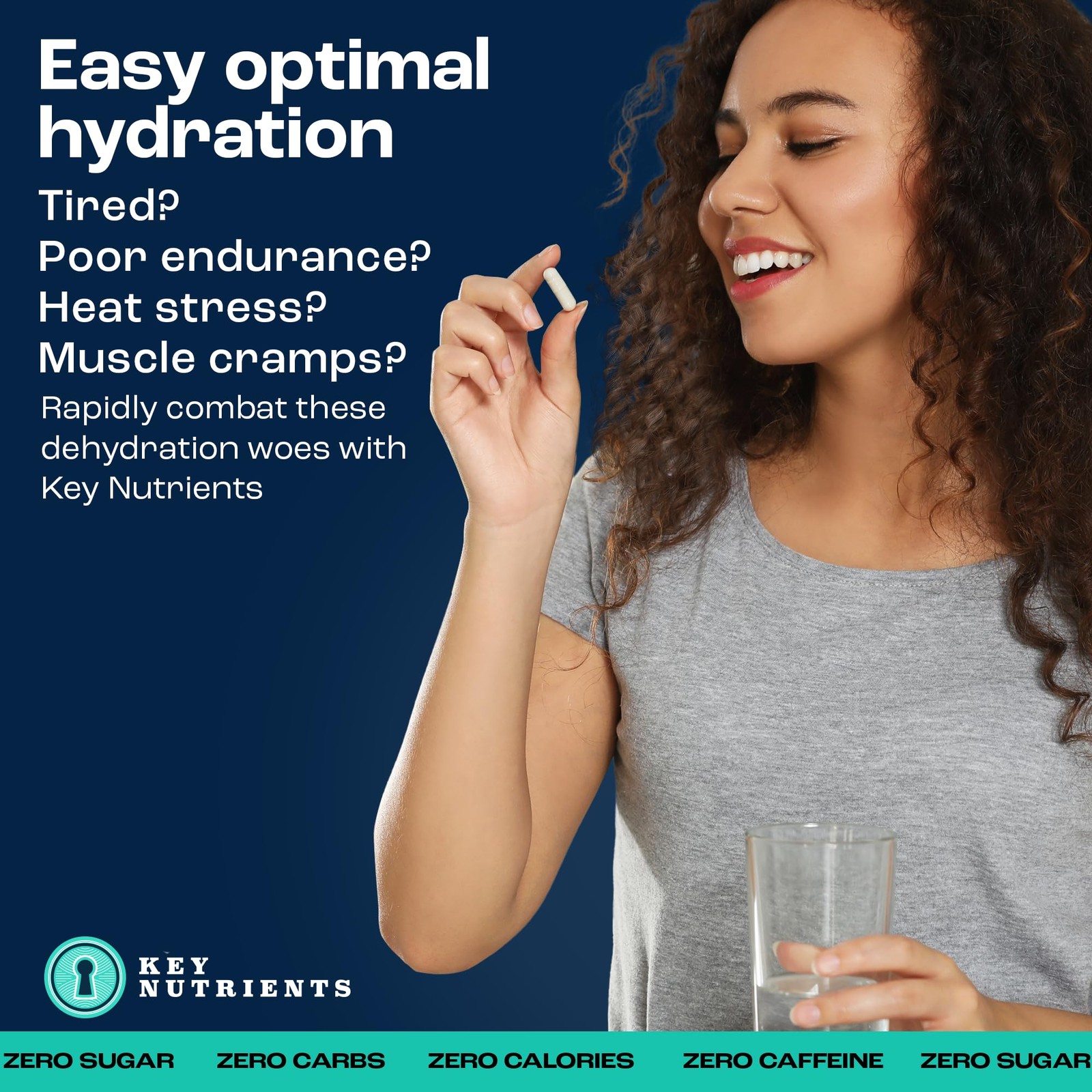 KEY NUTRIENTS Electrolyte Tablets, 200 Capsules, Salt for Dehydration, Fastin…
