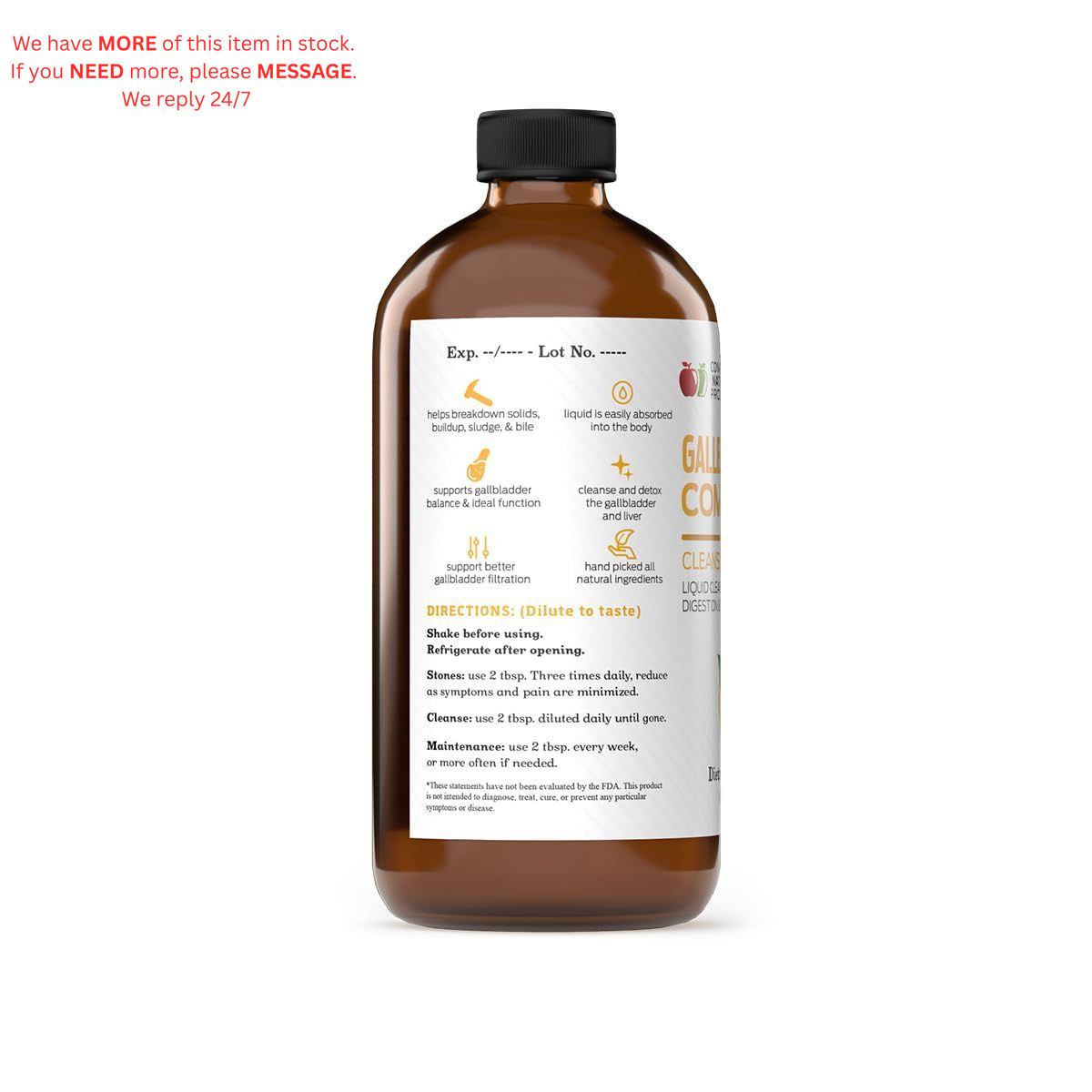 Gallbladder Complete Stone Breaker Liquid 8oz – Organic 8 Fl Oz (Pack of 1)