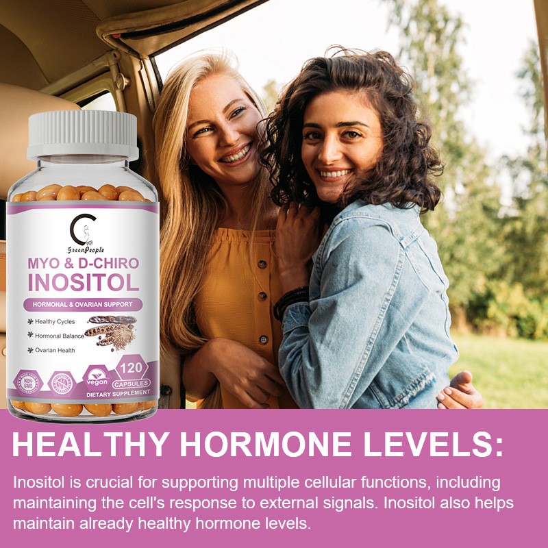 Myo-Inositol Supplement for PCOS with Ashwagandha and Vitamin D – 120 Capsules