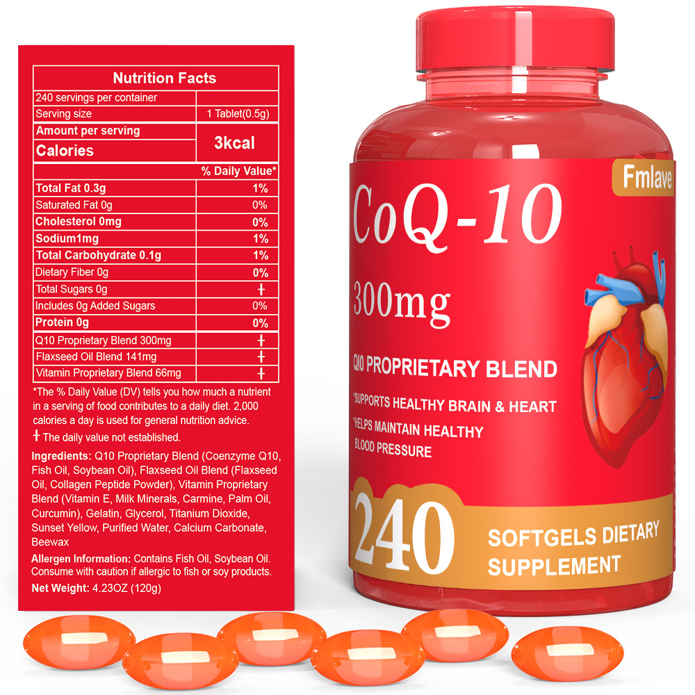 High Absorption CoQ10 300MG – 240 Capsules for Heart Health & Energy Support USA