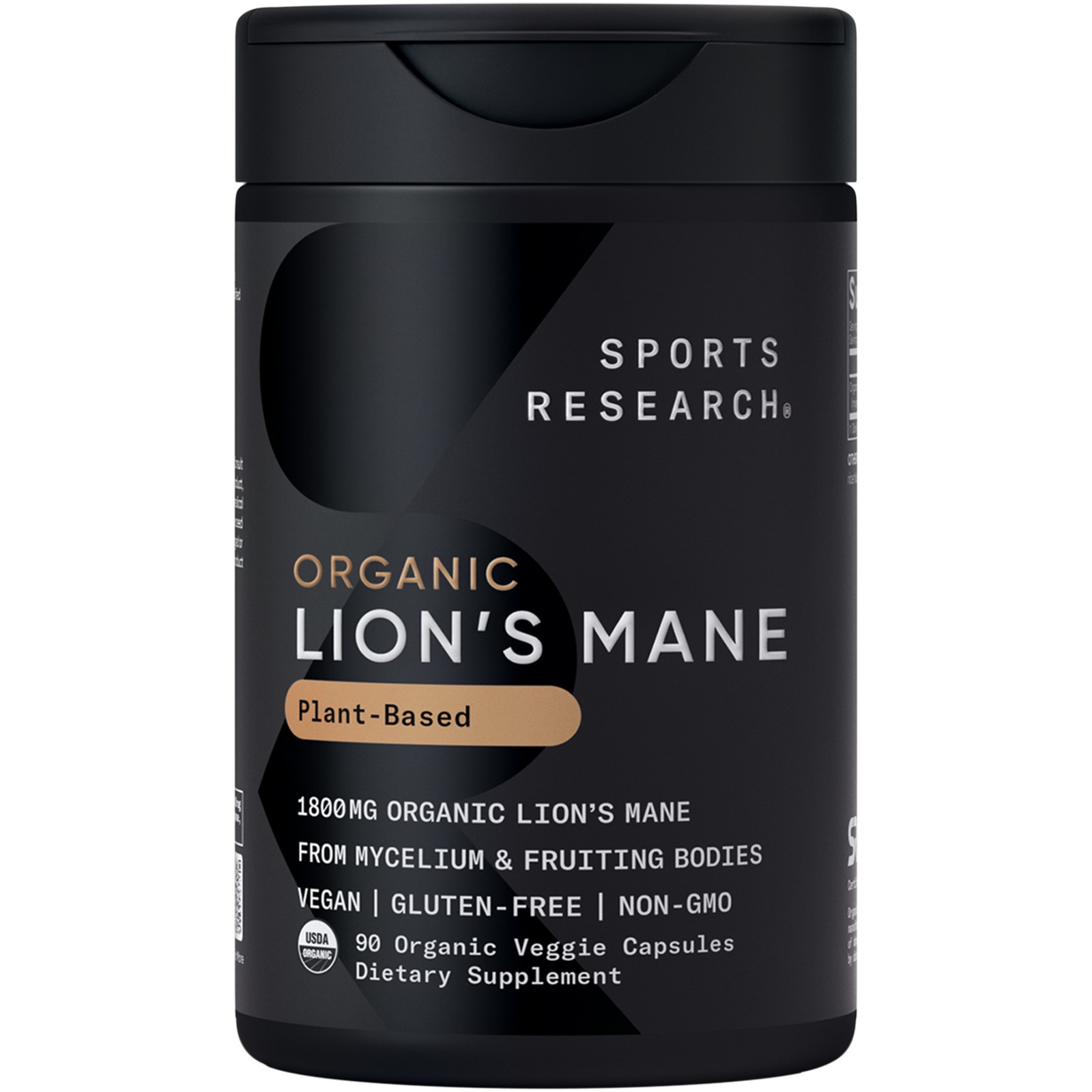 Organic Lion’s Mane – 1800mg – Brain Health, Focus, Cognitive Support – 90 Count