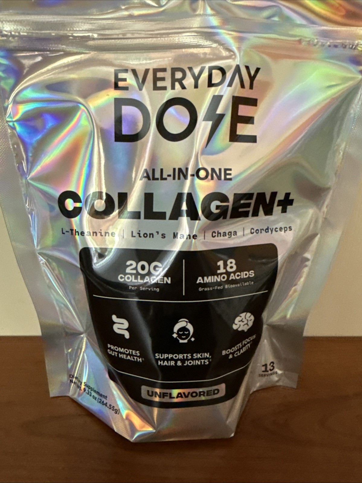 Everyday Dose Collagen + Focus Clarity Supplement Lion’s Mane Chaga Cordyceps