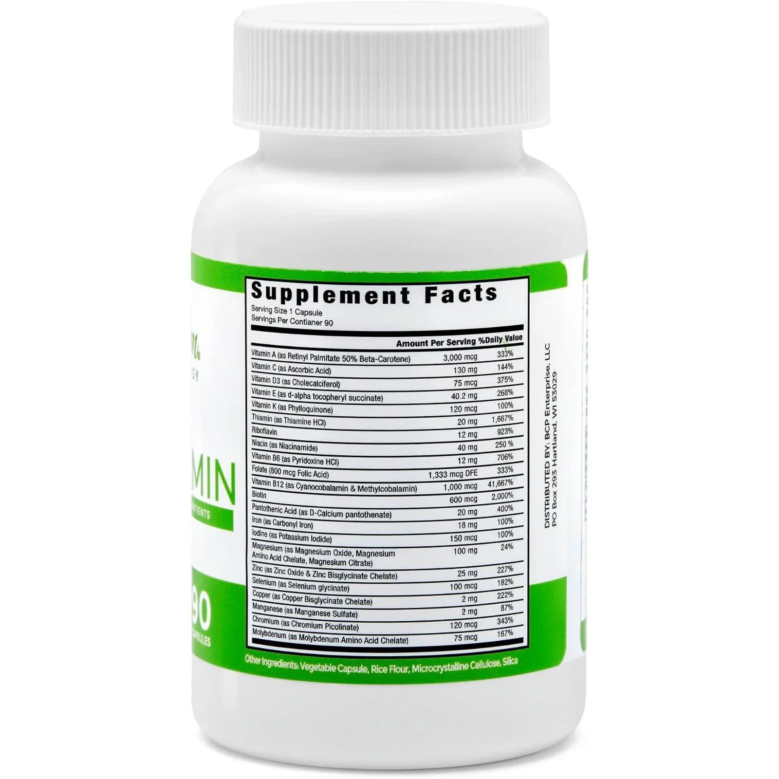 BariSlim Once Daily Bariatric Multivitamin 18mg of Iron Dietary Supplement, 90ct