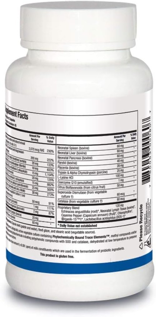 Potent Immunozyme Forte: 90 Gluten-Free Capsules for Gut and Immune Health