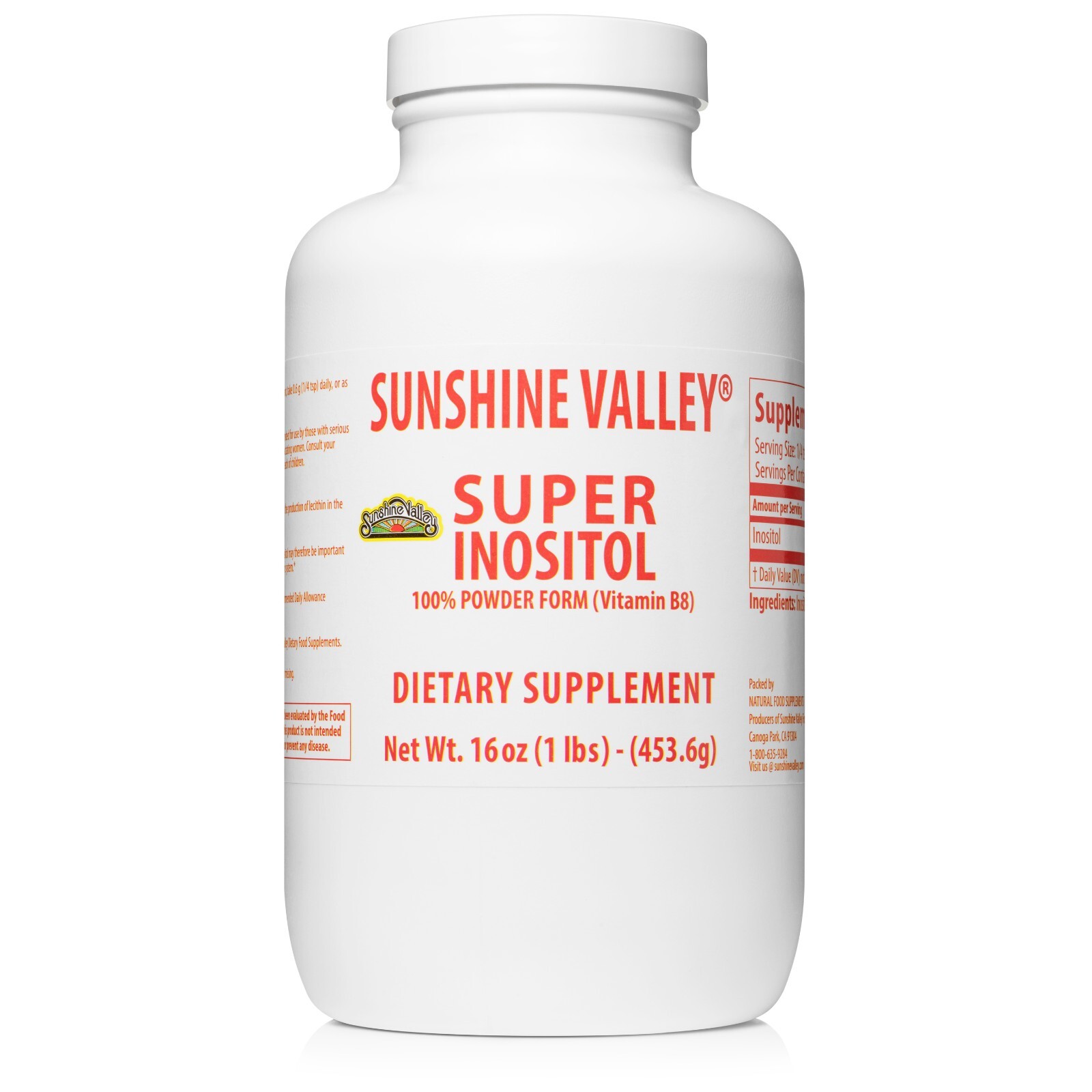 Sunshine Valley Super Inositol Vitamin B8 Powder for Women
