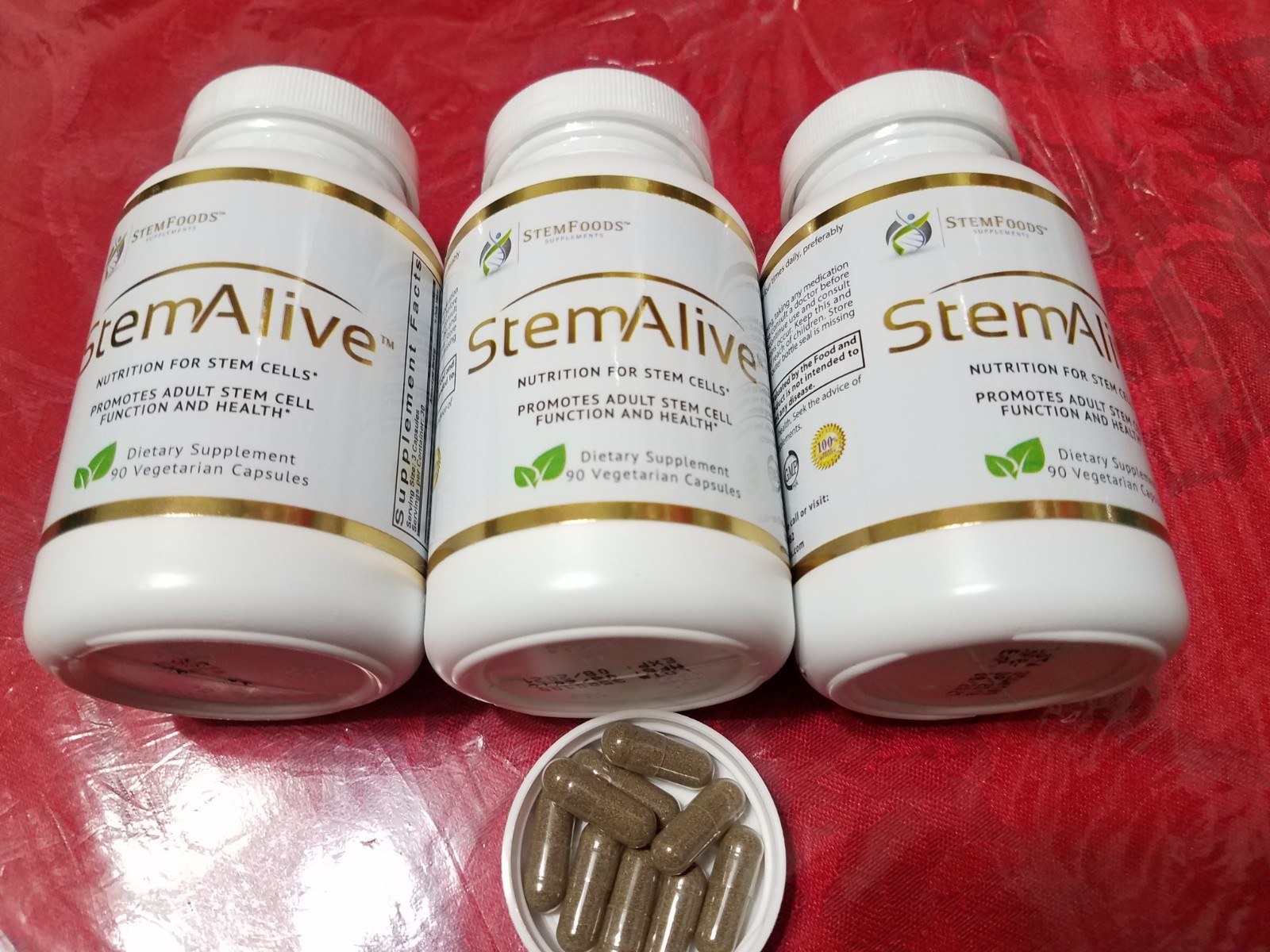 3 STEM ALIVE Stem Food Holistics CELULAS MADRE 90 caps each EXP 07/2025 New