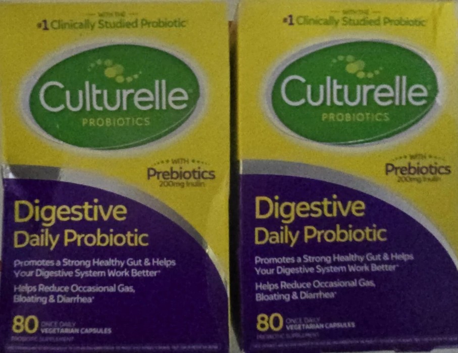 Culturelle Digestive Health Daily Probiotic 80 X 2 = 160 Capsules Exp 2027