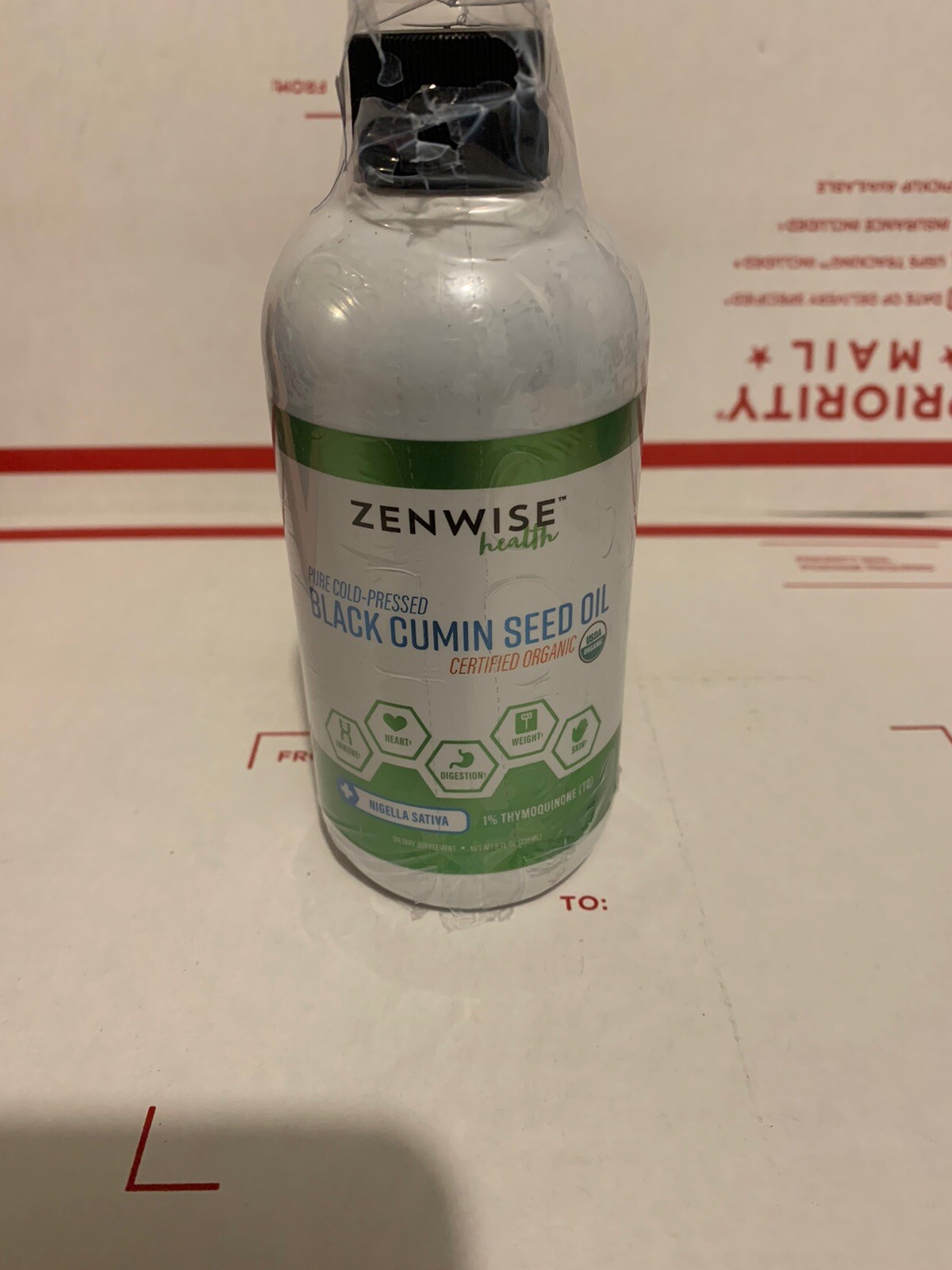Zenwise Black Cumin Seed Oil Organic Pure Cold-Pressed 8 fl oz (236 ml)