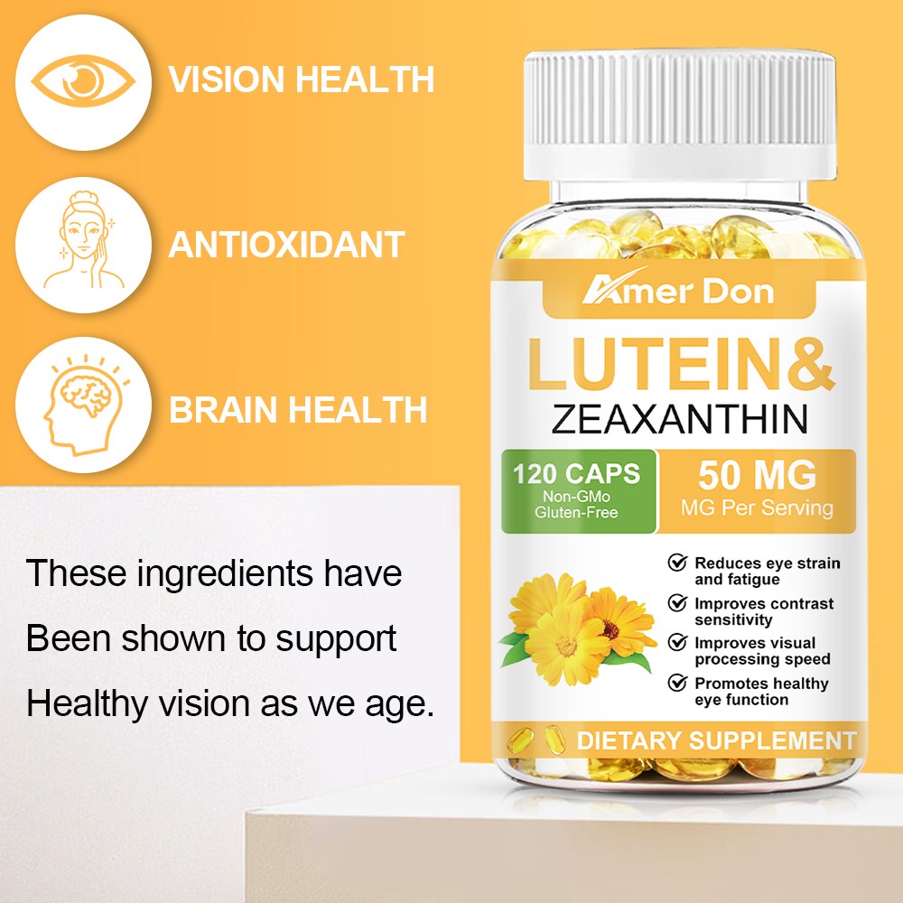 Triple Carotenoid Formula Eye Vitamins Lutein Zeaxanthin -120 Capsules EXP 07/26