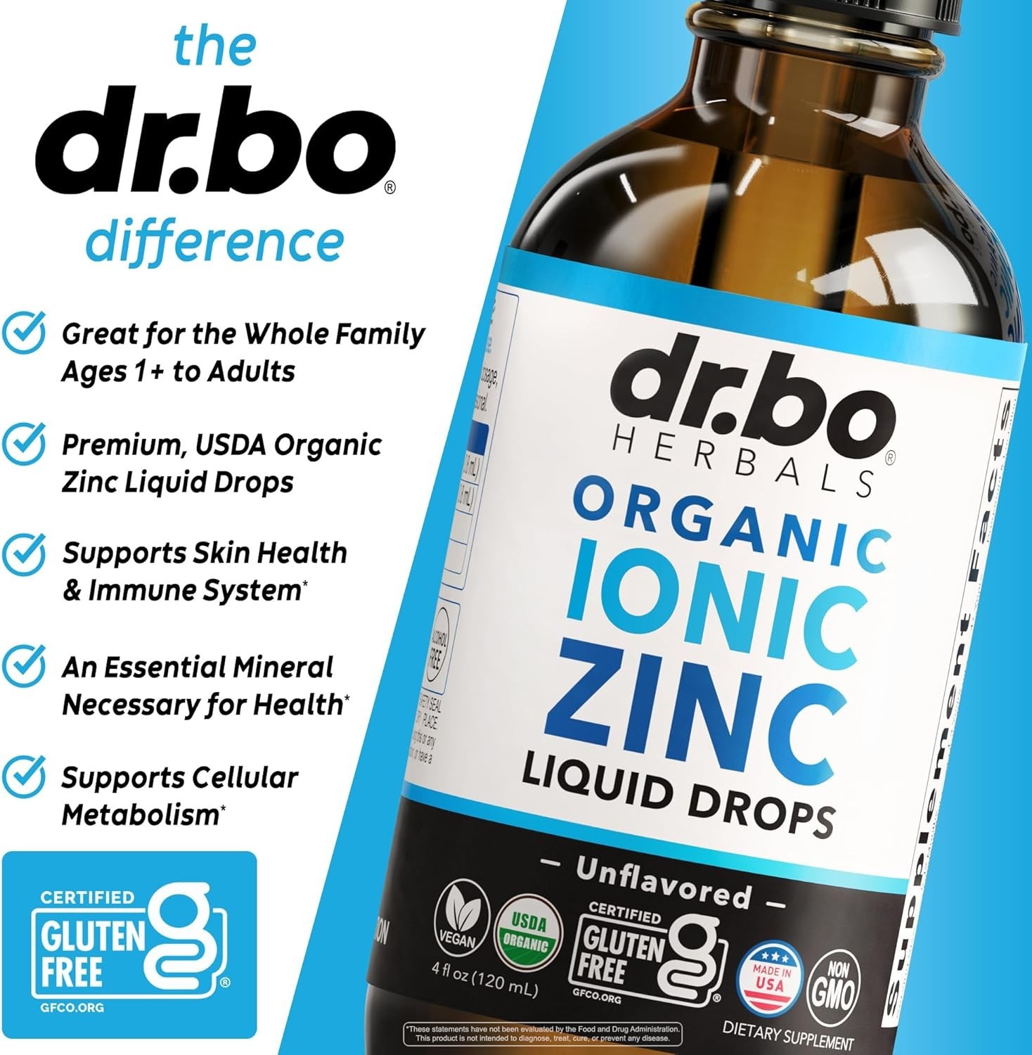 Zinc Supplements Liquid Drops Organic – Pure Organic Ionic Liquid Zinc Supplemen