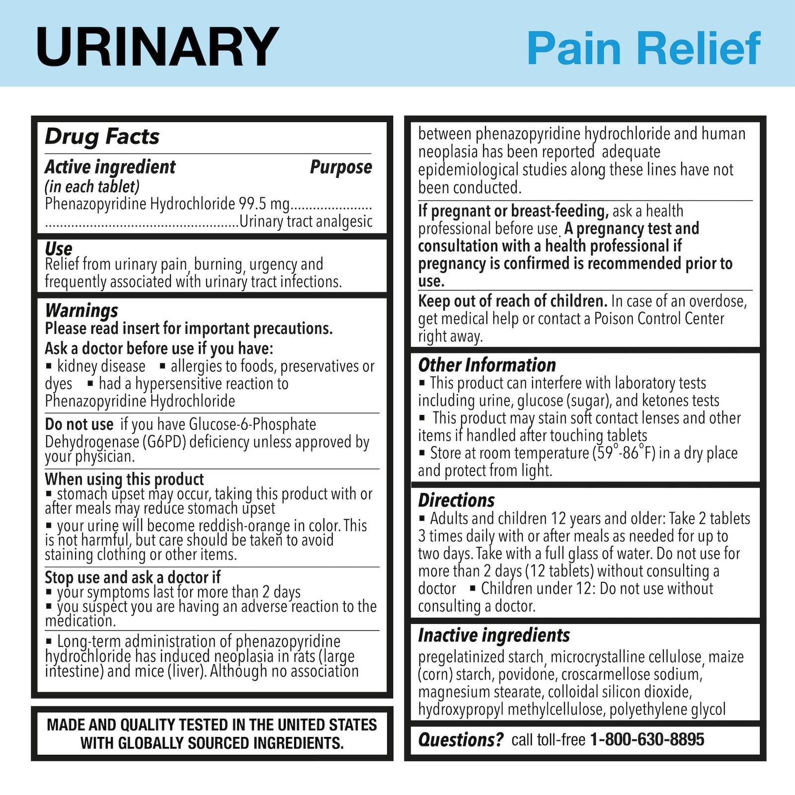 Puregen Labs Urinary Pain Relief | Phenazopyridine HCl 99.5mg Tablets | Maxim…