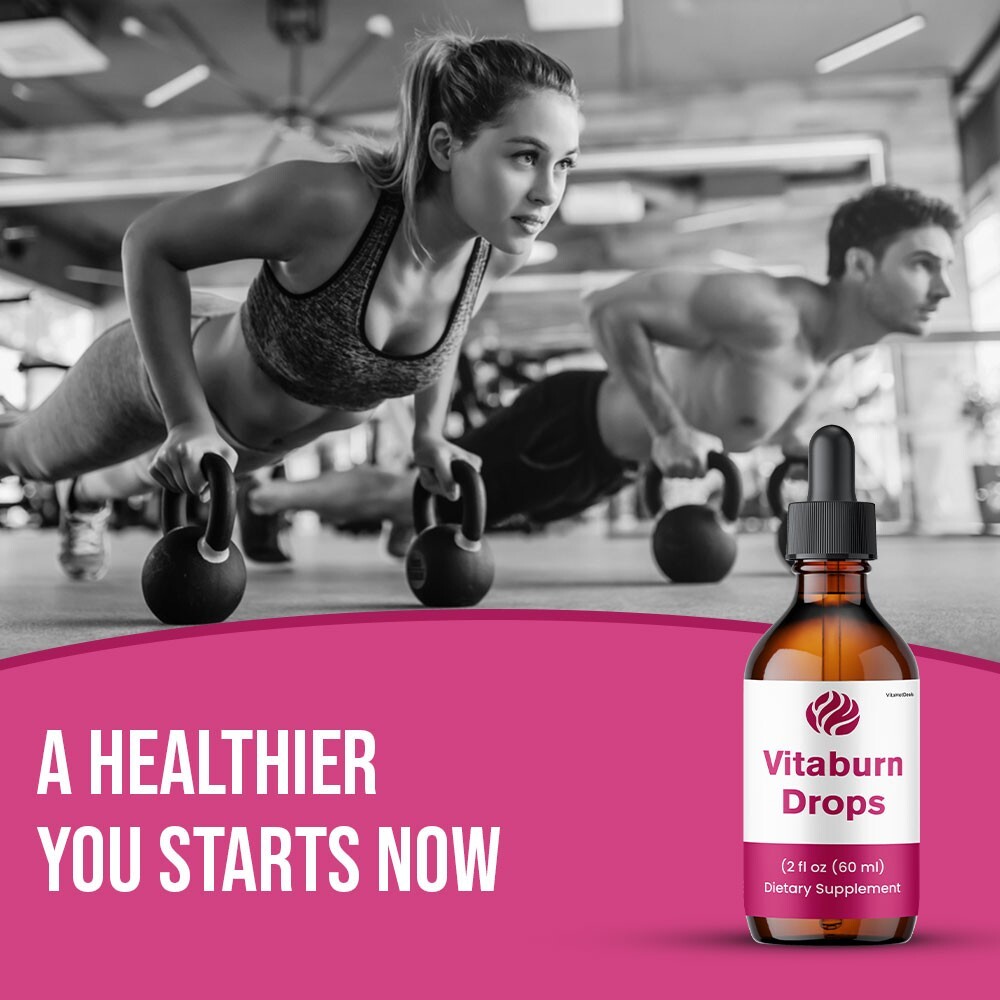 VitaBurn Drops Liquid Supplement, Max Strength Supplement, Vita Burn (2 Pack)