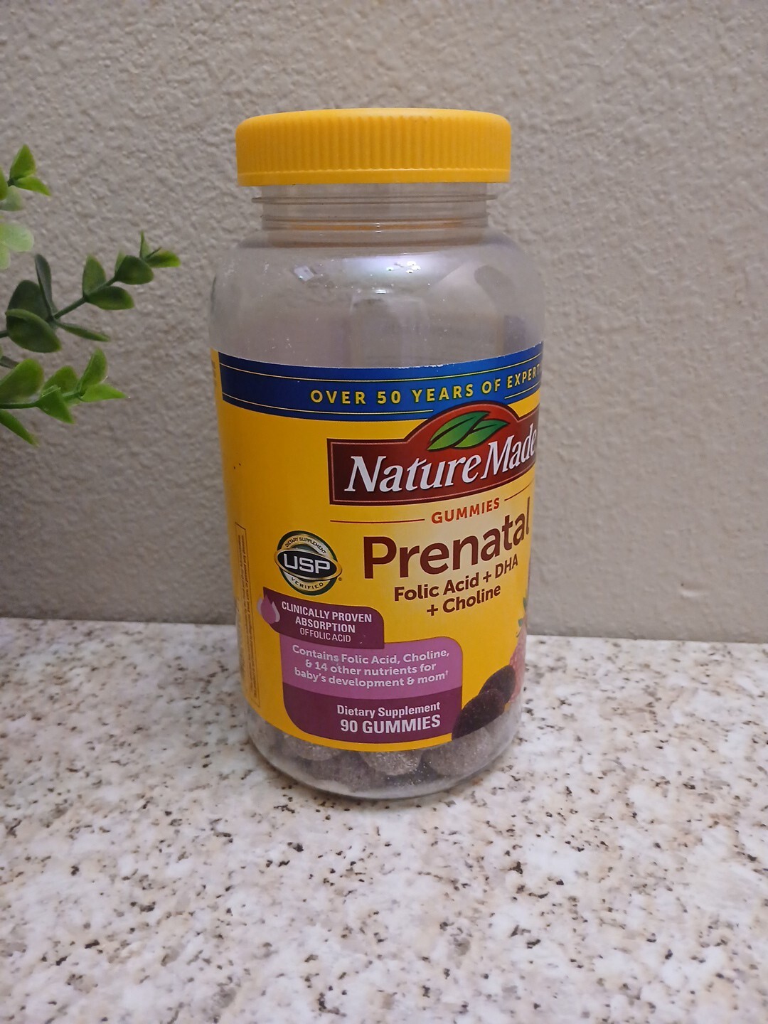 NATURE MADE PRENATAL Gummies FOLIC ACID,+ DHA + CHOLINE 90 GUMMIES Exp:05/2025