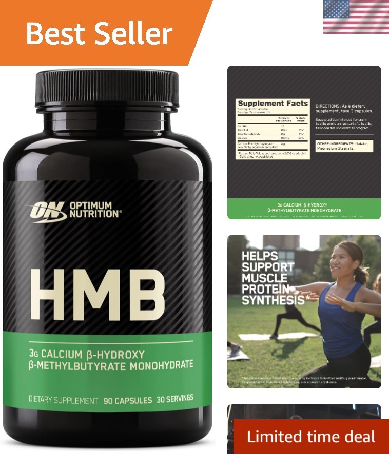 HMB 1000mg – Muscle Growth Supplement, 90 Capsules for Enhanced Performance