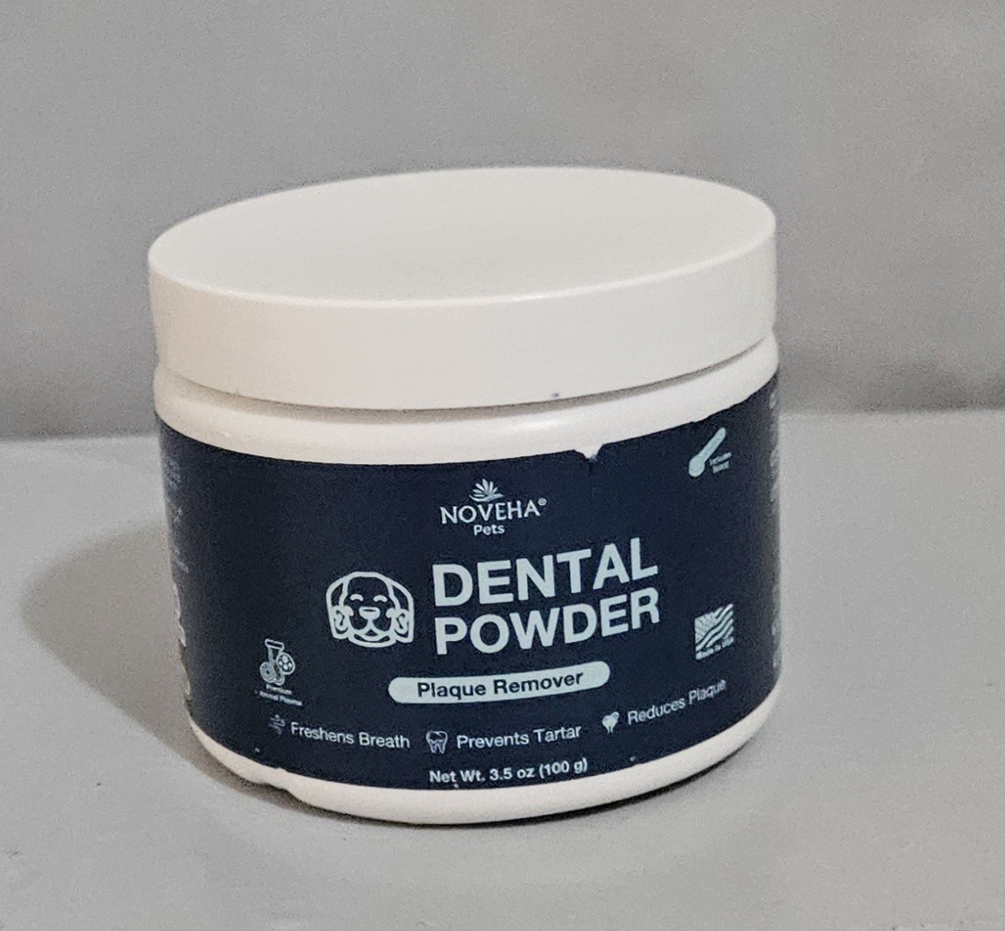 NOVEHA Pet Dental Powder Oral Care for Dogs & Cats 100 g Exp 3/27