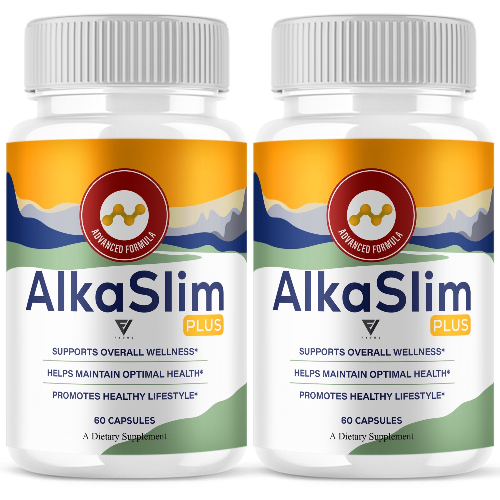 (2 Pack) AlkaSlim Plus Premium Daily Health Supplement (120 Capsules)