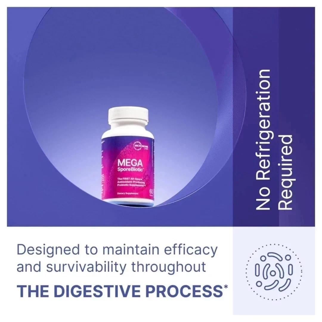 NEW！Mega Sporebiotic 60 Capsules Microbiome Labs, probiotic supplement – 3 PACKS