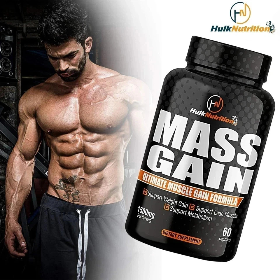 Bulk Mass & Weight Gainer Capsule for Fast Weight & Lean Muscle Gain Pack of 1