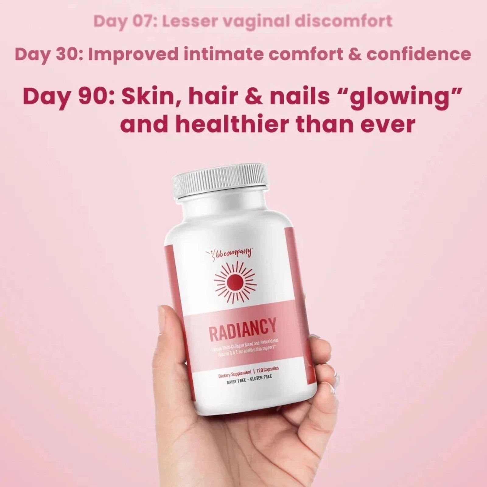 RADIANCY 120 Caps Vaginal Probiotic Collagen Blend Anti Aging Feminine Health