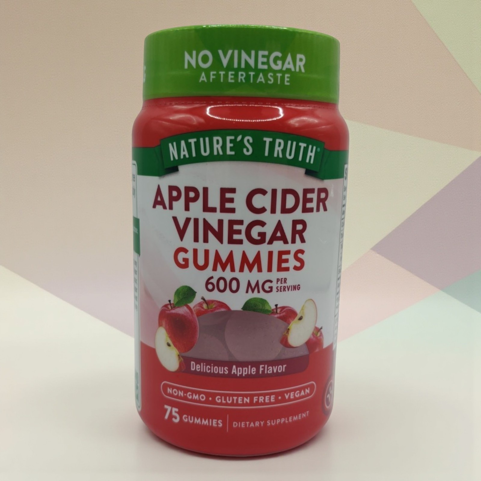 Natures Truth Apple Cider Vinegar Vegan 75 Gummies 600 mg EXP 6/2027