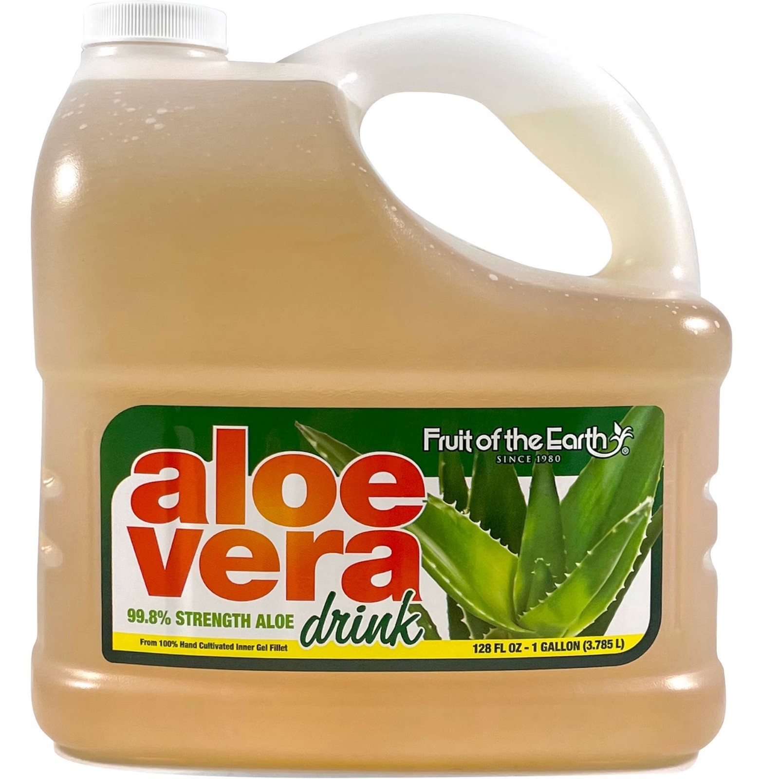 Fruit of the Earth Aloe Vera Juice 99.8% Pure Aloe Drink 1 Gallon (128 fl oz) Na