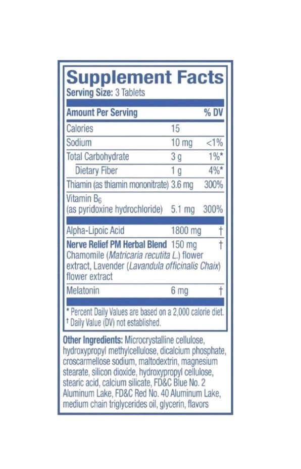 Nervive Nerve Relief PM New Sealed 30 Tablets Expires 08/2026