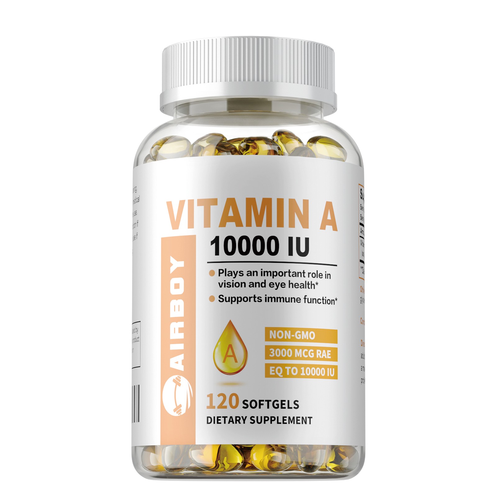 Vitamin A 10,000 IU – Eye Health,Immune Support,Heart Health,Non-GMO,Gluten Free