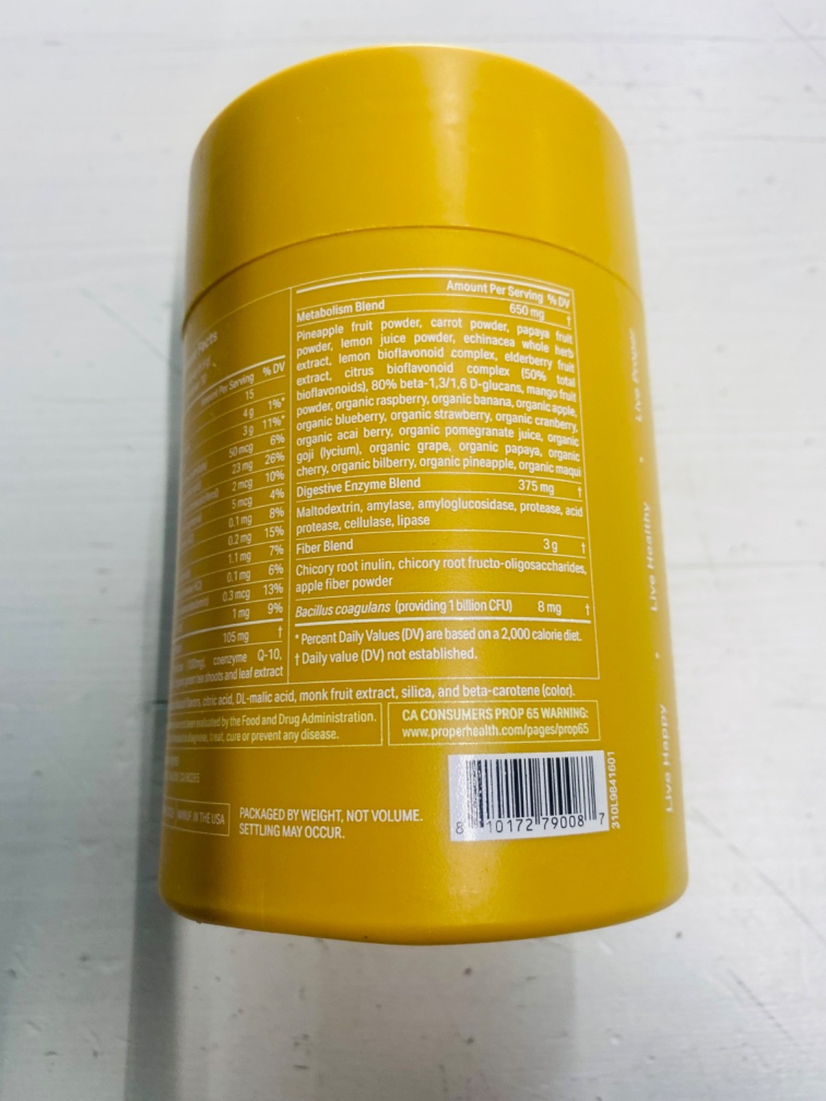 Proper The Yellows Metabolism + Energy Dietary Supplement Powder – 5.92oz