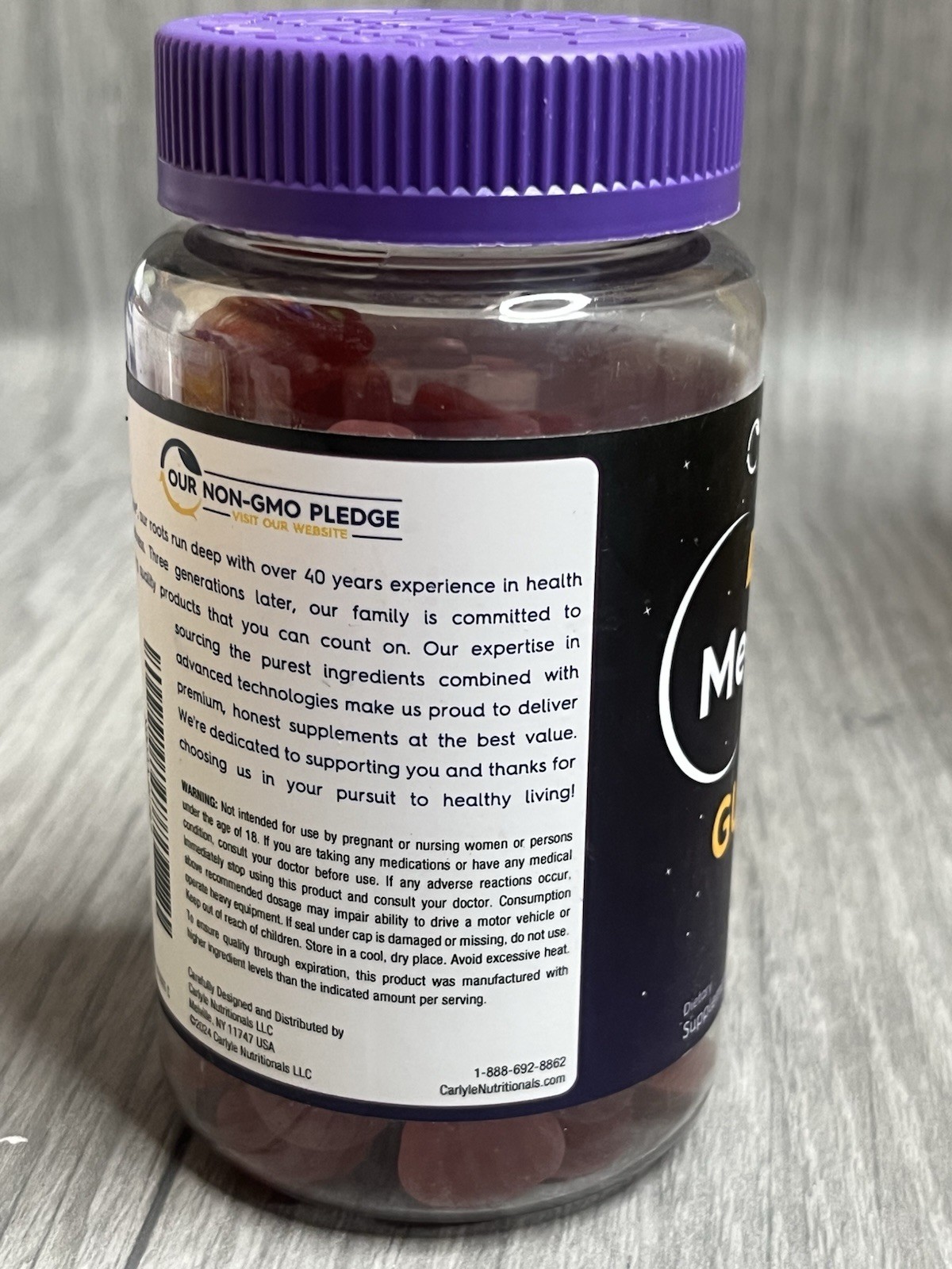 Carlyle Melatonin Gummies 12Mg Berry Flavor 100 Count Gluten Free, Free Shipping